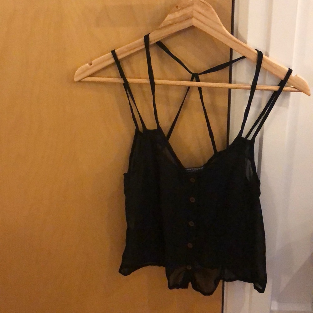 Brandy Melville sheer black tank